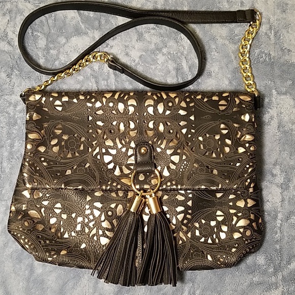 Big Buddha Handbags - Super Cute Big Buddha Laser Cut Out Crossbody Bag